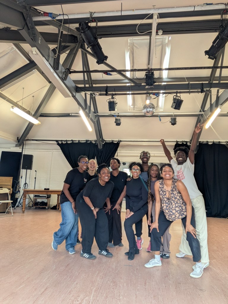 A group picture of Black women after a dance session.